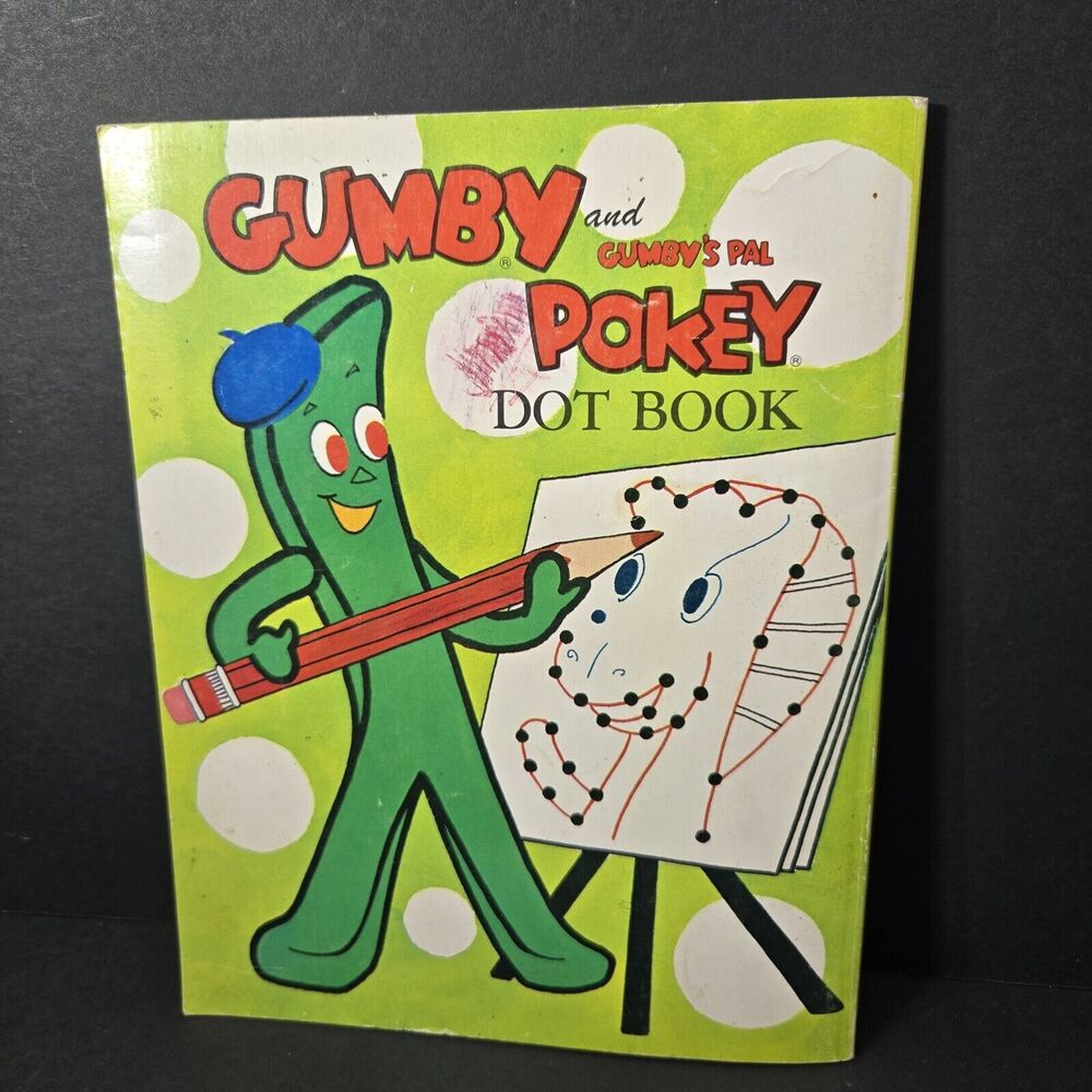 Vintage Gumby and Pokey Dot Book 1970 Whitman Coloring Book COLLECTIBLE RARE GD - Picture 6 of 14